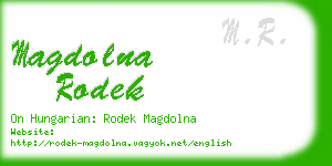 magdolna rodek business card